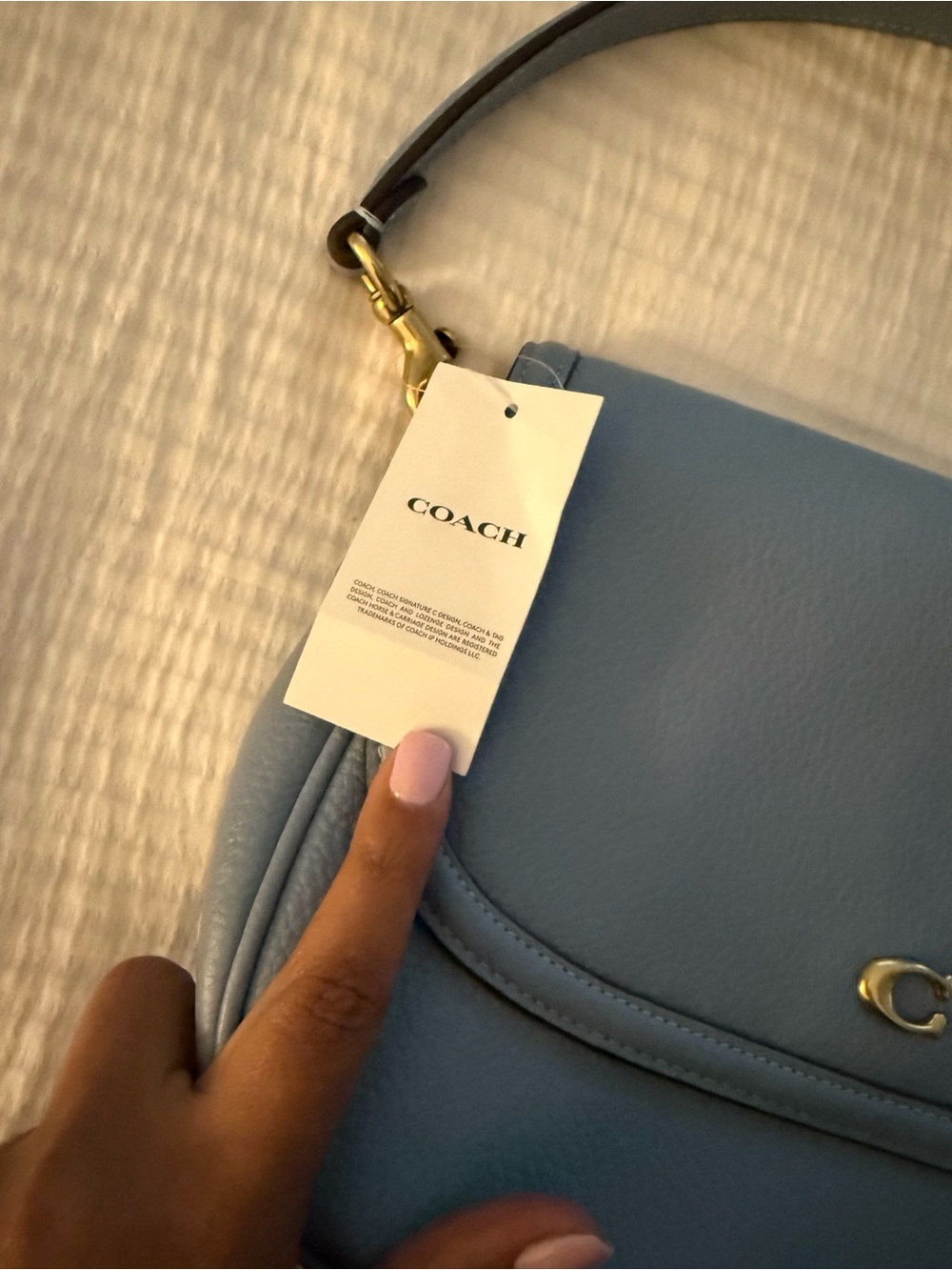 Brand New Coach Legacy Shoulder Bag (CU099) in Bluebell. MSRP $350 - Picture 2 of 4